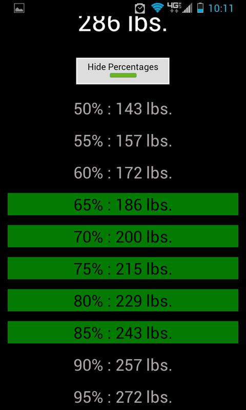 1 Rep Max Screen 2