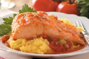 Salmon with Polenta