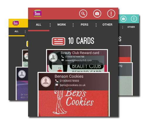 Android application CardClip Business Card screenshort