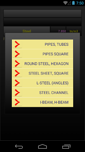 Metals fast calculator