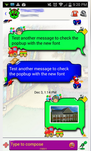 Cartoon Time Go SMS Theme HD