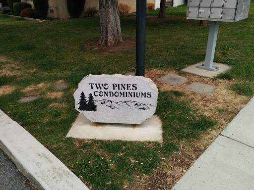 Two Pines Artistic Stone Placard