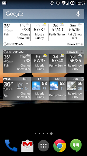 Forecast Widget