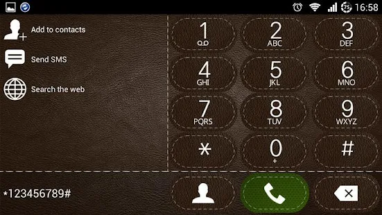 exDialer A-Brown Leather theme - screenshot thumbnail