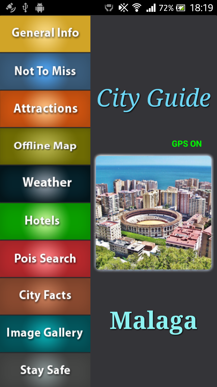 Malaga Offline Travel Guide Screen 1