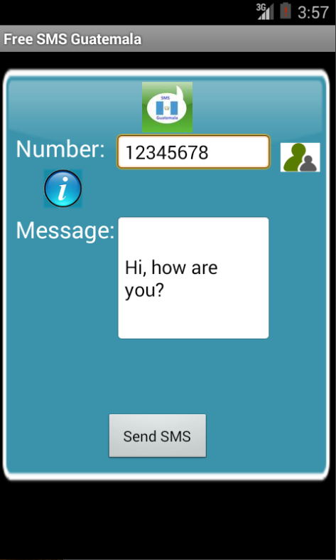 Android application Free SMS Guatemala screenshort