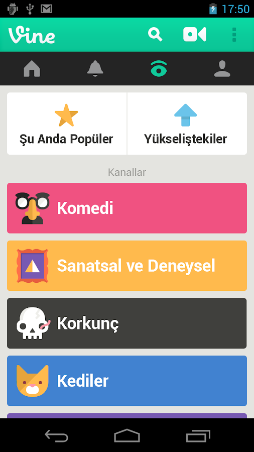   Vine- ekran görüntüsü 