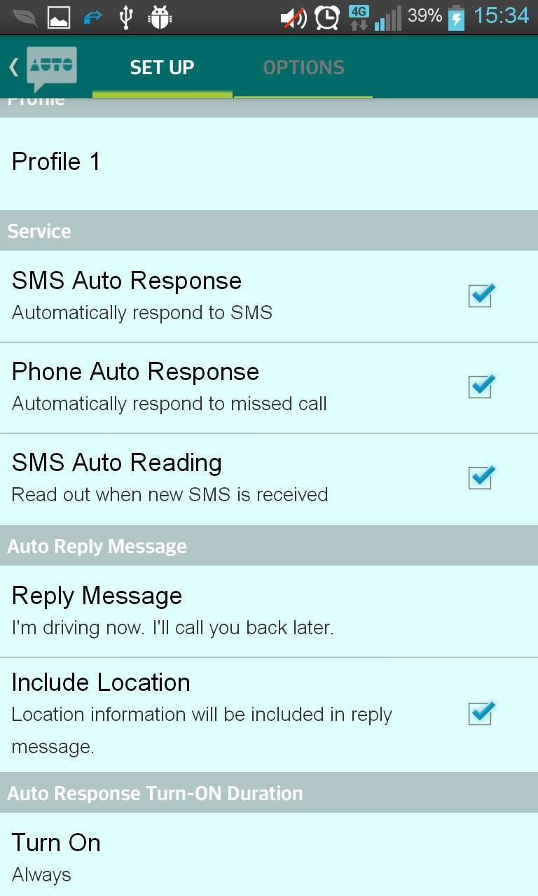 Auto SMS Lite(Autoresponder) Screen 3