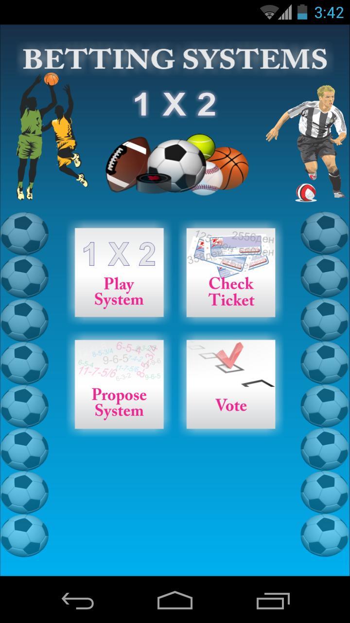 Betting Systems Screen 1