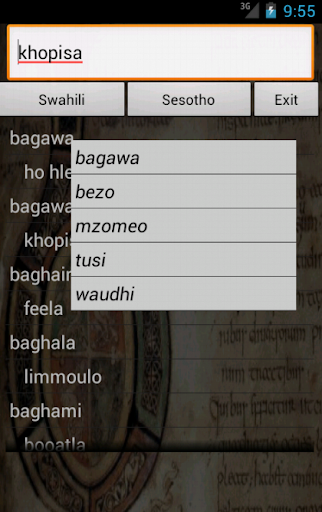 Swahili Sesotho Dictionary