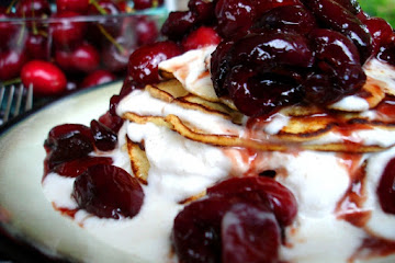 Cherry Jam Crepe Stack