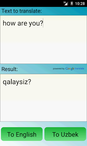 Uzbek English Translator