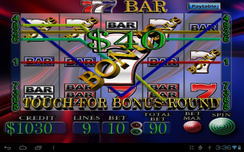 7s &amp; BAR Vegas Slot Machine Screen 1
