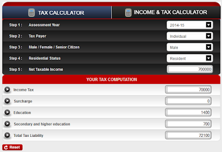 Income TAX Calculator Screenshots 1