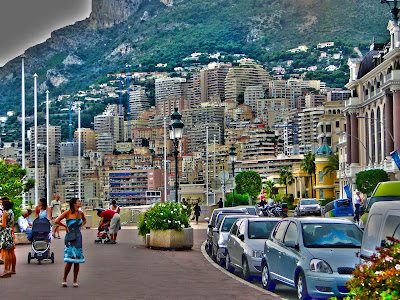 Along one of the main promenades in Monte Carlo.