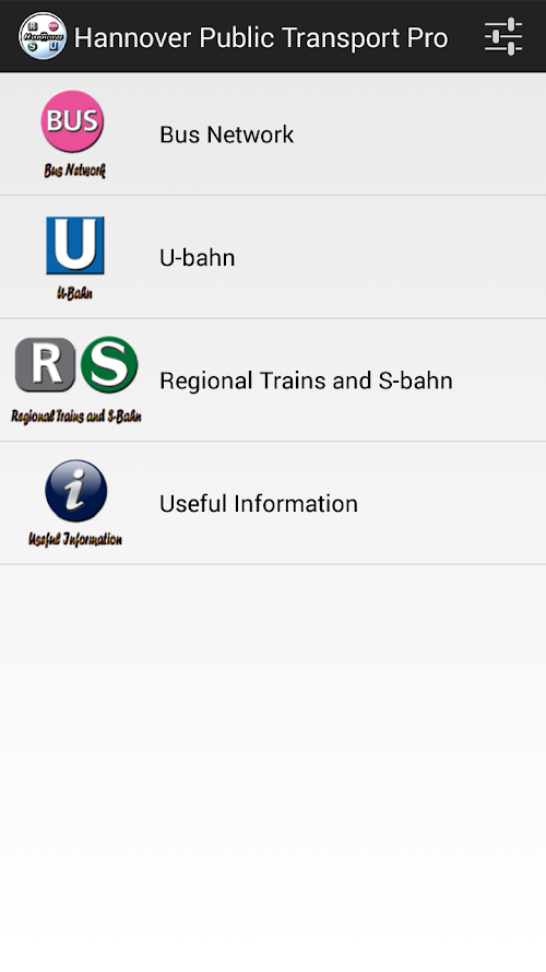 Android application Hannover Public Transport Pro screenshort
