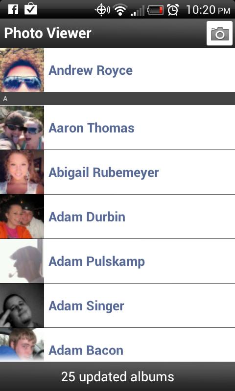 Android application Photo Viewer Donate Facebook screenshort
