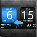 FlipClock AhMan BLUE 4×2 logo