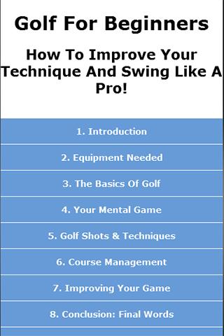 Golf Guide for Beginners