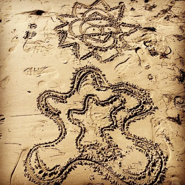 doodling on the sand...