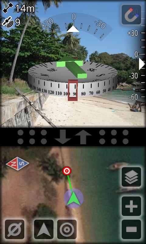 Android application AR GPS Compass Map 3D Pro screenshort