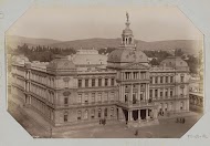 Gezicht op het parlementsgebouw te Pretoria