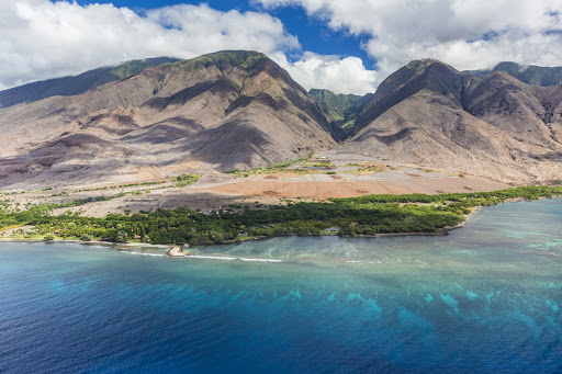 Hekili Point and West Maui Mountains in Maui. 