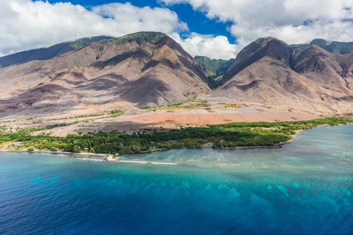 Hekili-Point-West-Maui-Mountains - Hekili Point and West Maui Mountains in Maui. 