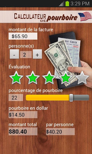 Calculateur de pourboire USA