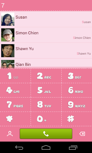 exDialer Pink Theme