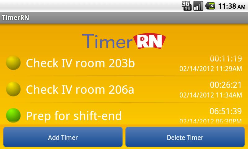 TimerRN Screen 1
