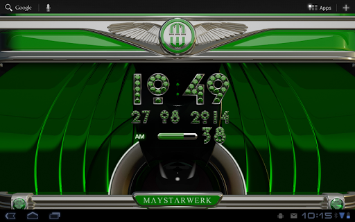 【免費個人化App】Digi Clock Widget Green Diamon-APP點子