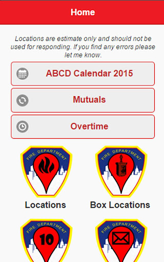 ABCD Calendar Chart FDNY